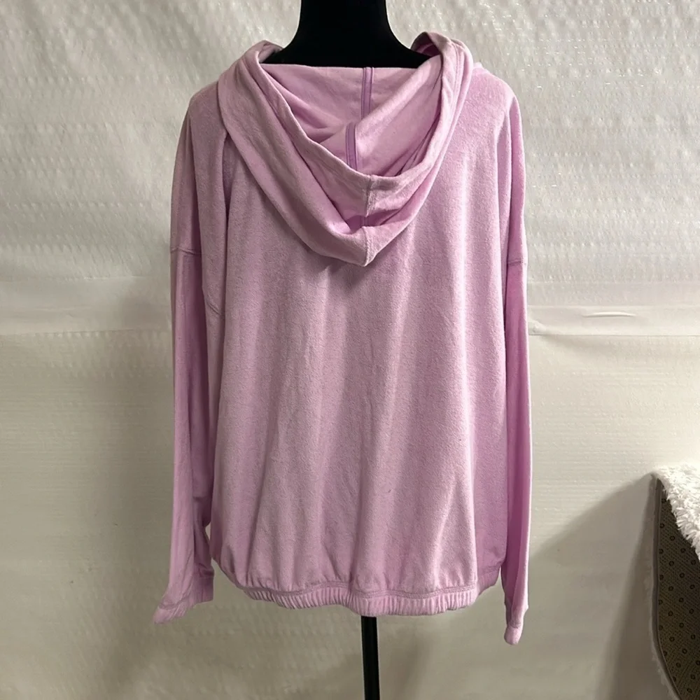 Ava & Viv pink terrycloth hoodie size 1X - Picture 4 of 7